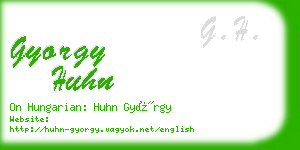 gyorgy huhn business card